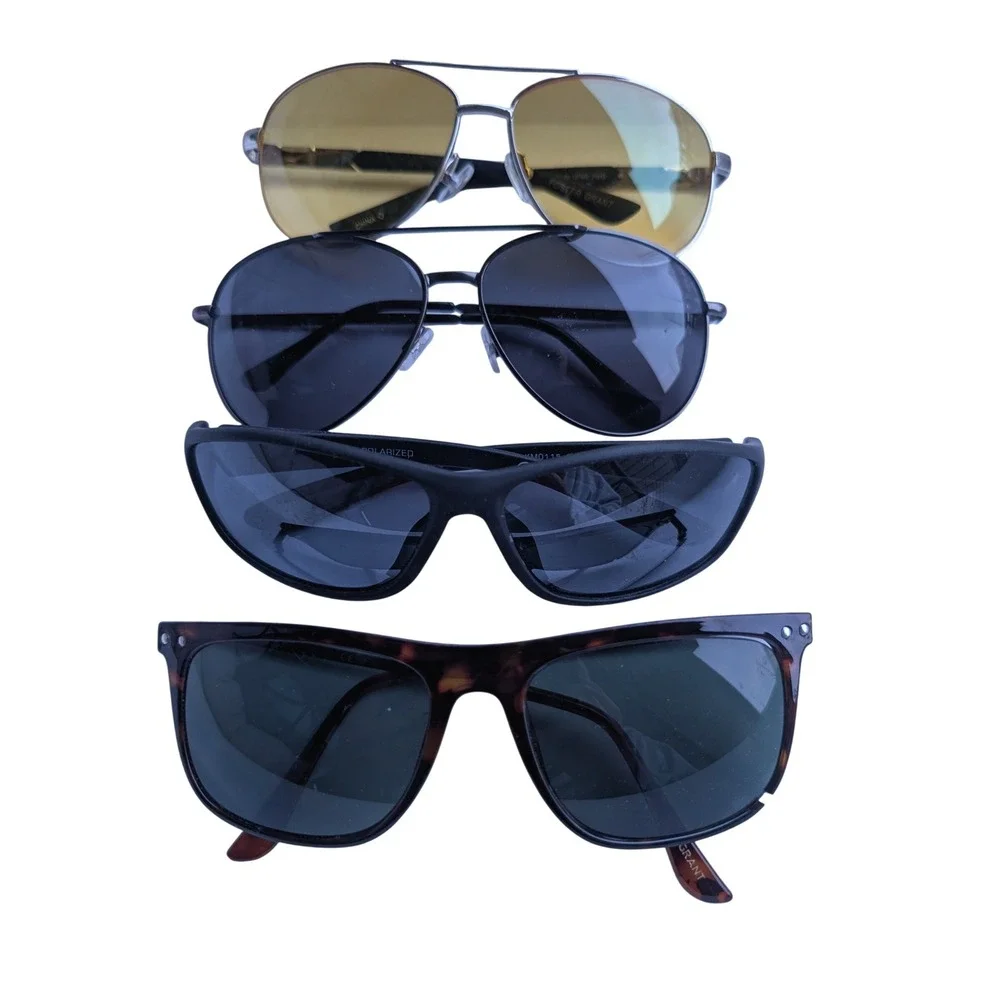 Foster Grant Sunglasses Lot of 4 Pairs‎ Aviator Polarized Backstop Wayfarer